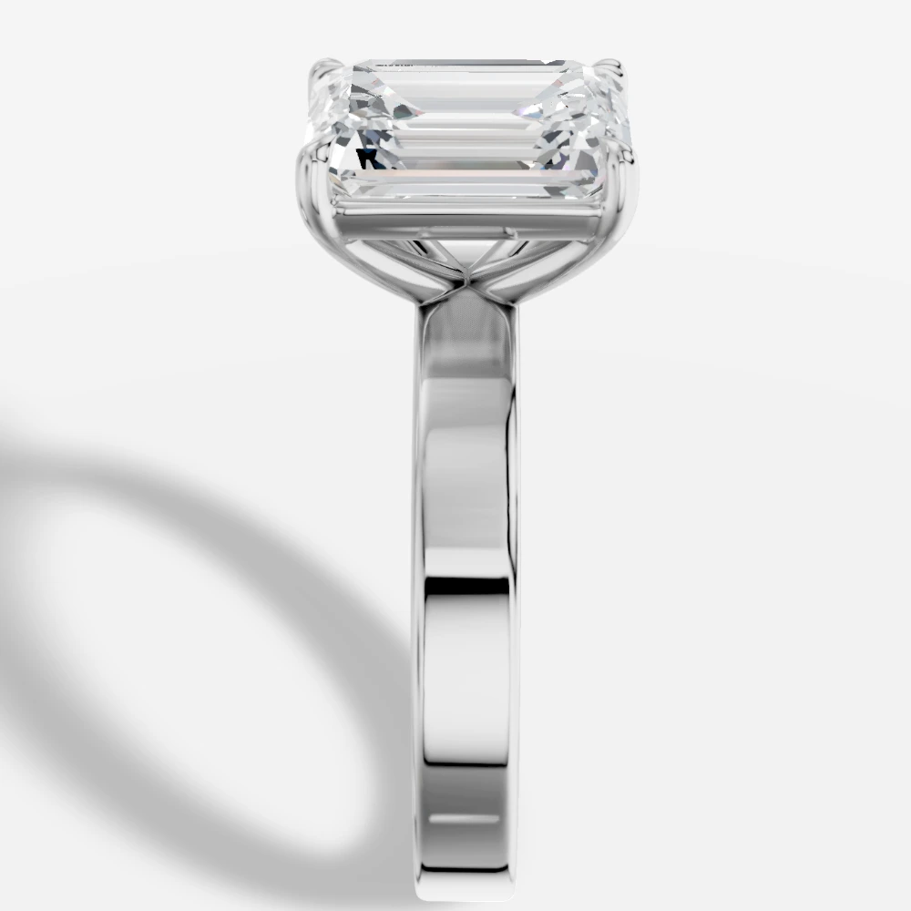Hathor Anillo con diamante de laboratorio talla esmeralda