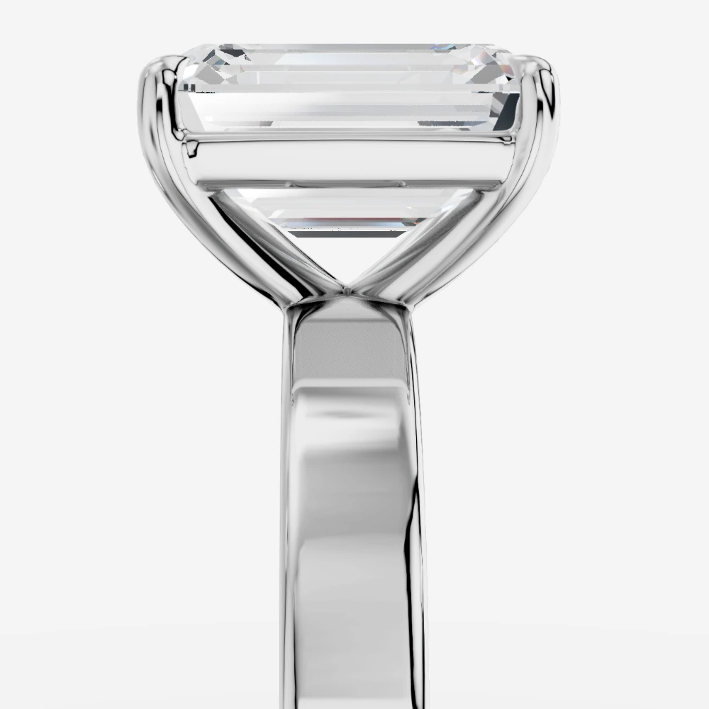 Hathor Anillo con diamante de laboratorio talla esmeralda