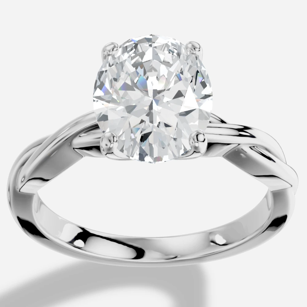 Theia Bague avec diamant de laboratoire taille ovale