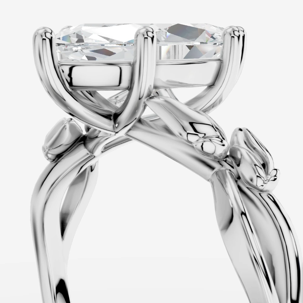 Dione Ring med laboratoriedyrket diamant i marquise-slibning