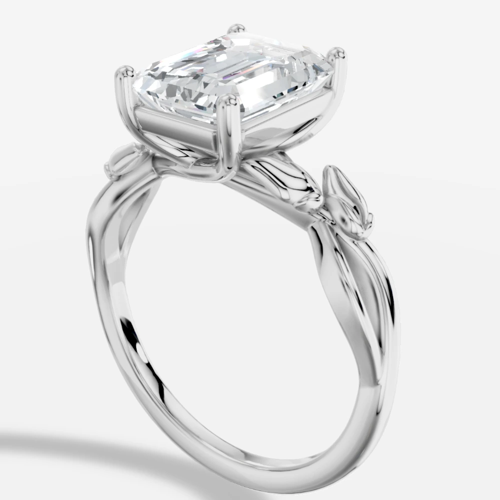 Dione Ring med smaragdslipad labbodlad diamant