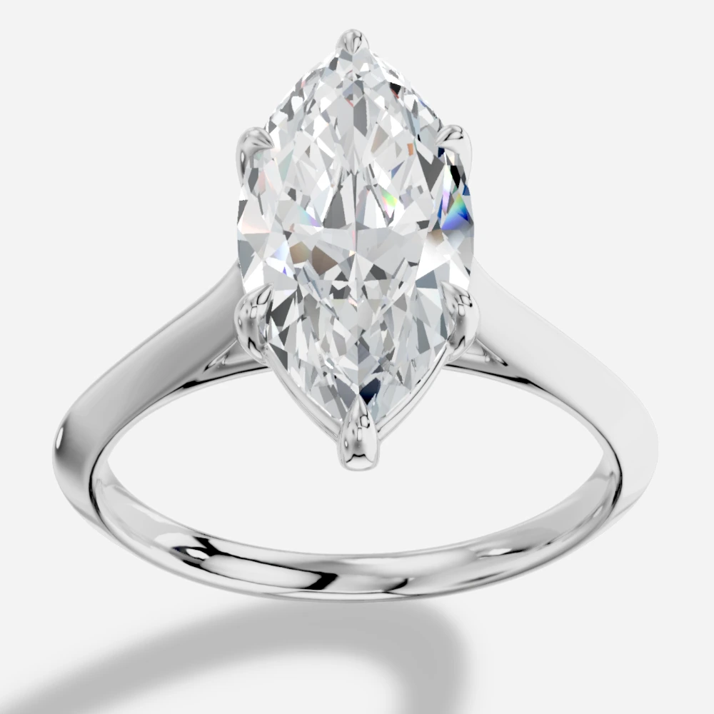 Helia Ring met marquise geslepen lab-grown diamant