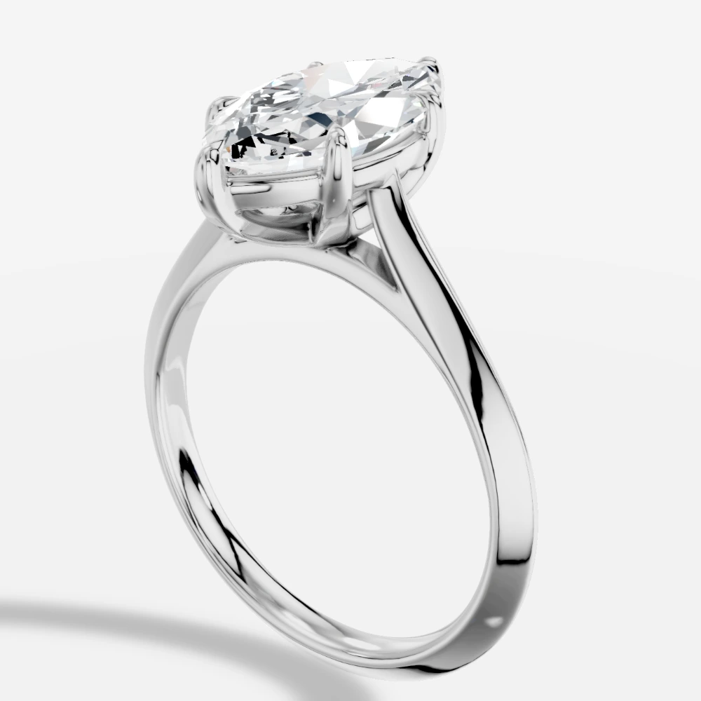 Helia Ring met marquise geslepen lab-grown diamant
