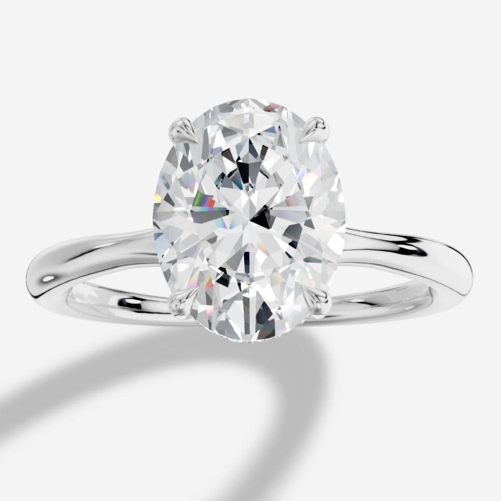 Seul Oval-Cut Lab-Grown Diamond Solitaire Ring
