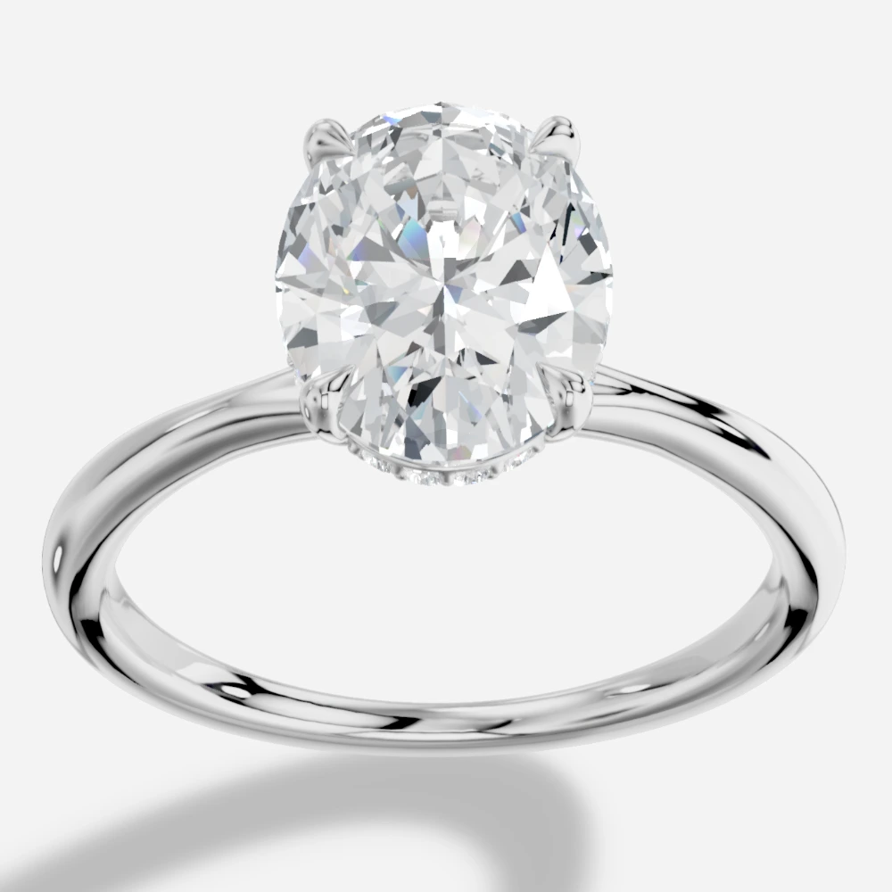 Seul Solitærring med laboratoriedyrket diamant i ovalslibning