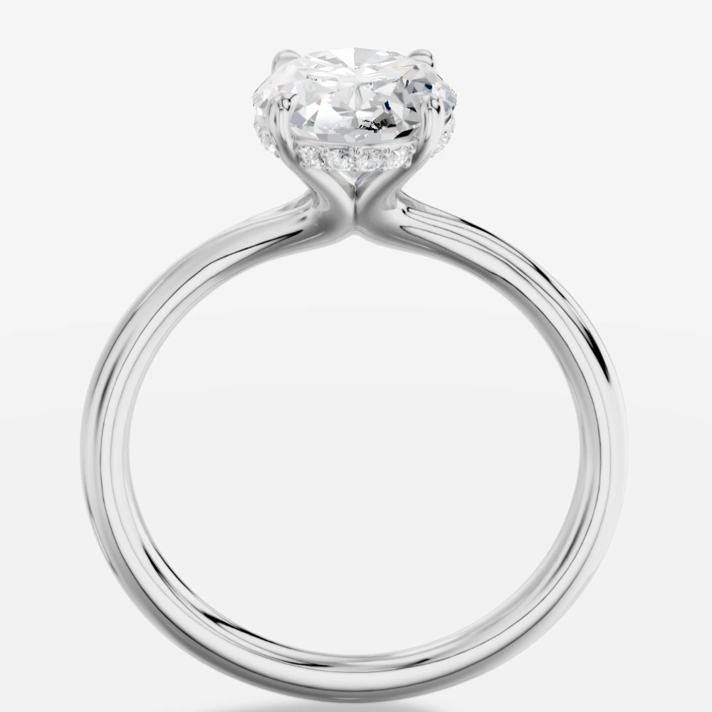 Seul Solitærring med laboratoriedyrket diamant i ovalslibning