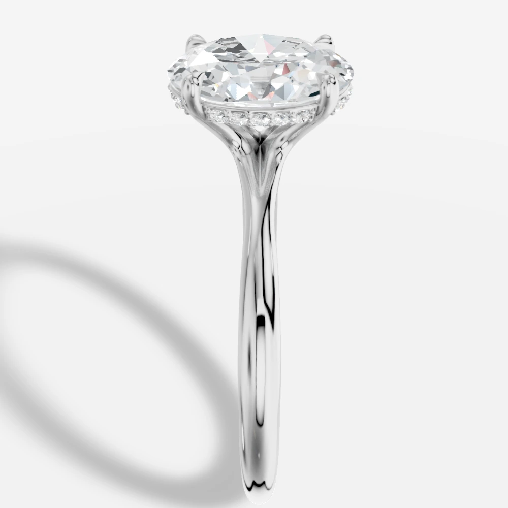 Seul Solitærring med laboratoriedyrket diamant i ovalslibning