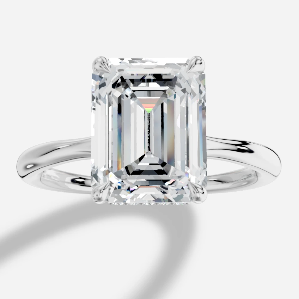 Seul Emerald-Cut Lab-Grown Diamond Solitaire Ring