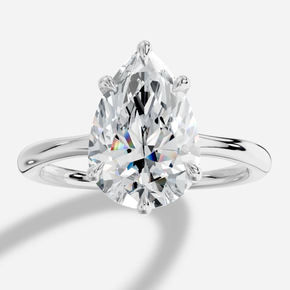Seul Pear-Cut Lab-Grown Diamond Solitaire Ring
