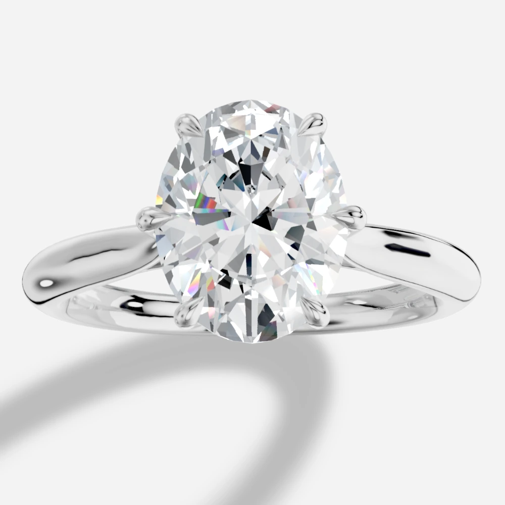 Tokyo Oval-Cut Lab-Grown Diamond Solitaire Ring