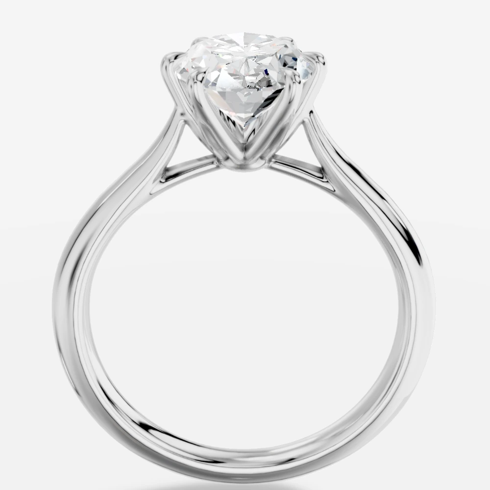 Tokyo Anillo solitario con diamante de laboratorio talla oval