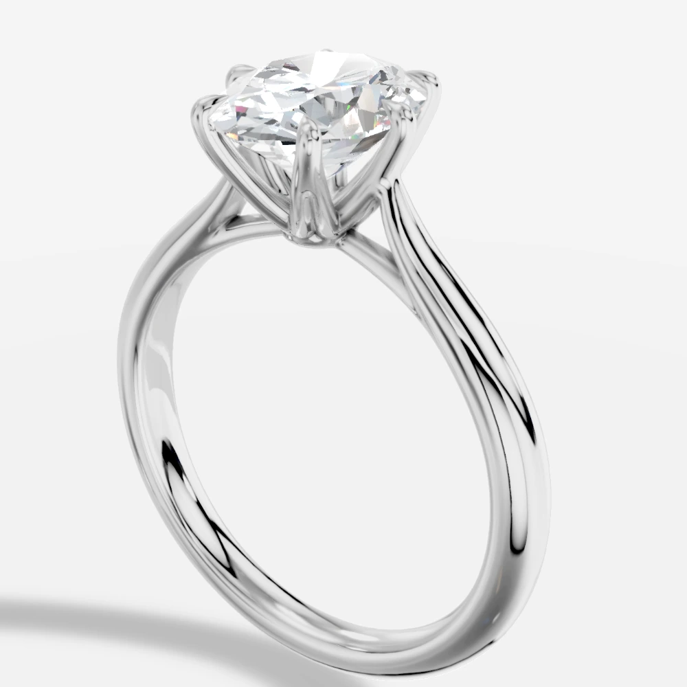 Tokyo Anillo solitario con diamante de laboratorio talla oval