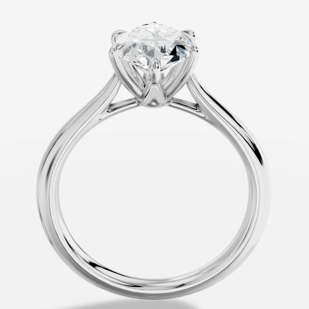 Tokyo Solitär-Ring mit Labordiamant im Marquiseschliff
