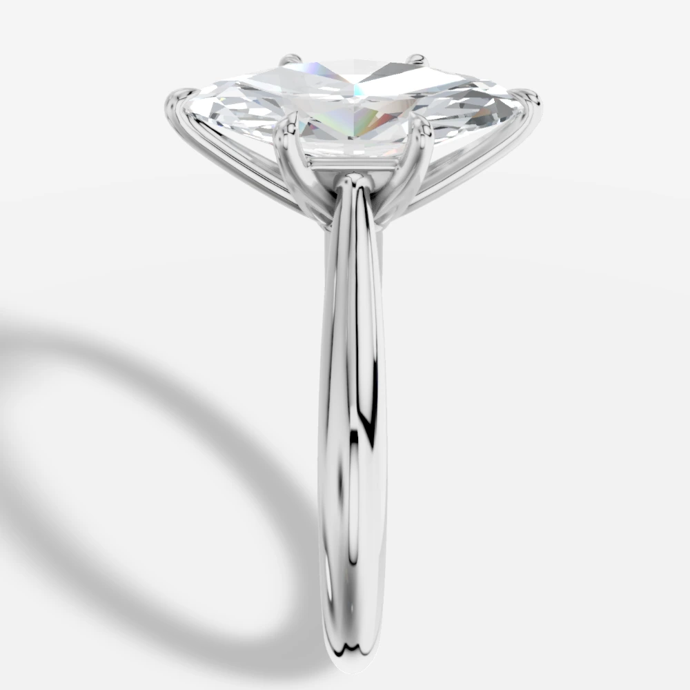 Tokyo Solitär-Ring mit Labordiamant im Marquiseschliff