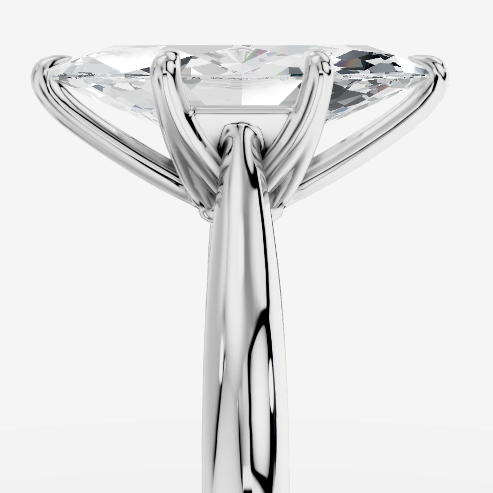 Tokyo Solitär-Ring mit Labordiamant im Marquiseschliff