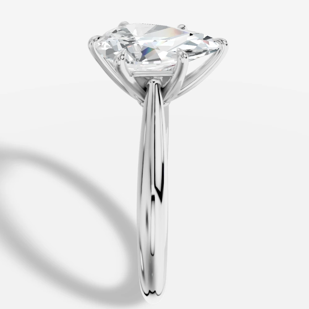 Tokyo Solitairring met peervormig geslepen lab-grown diamant