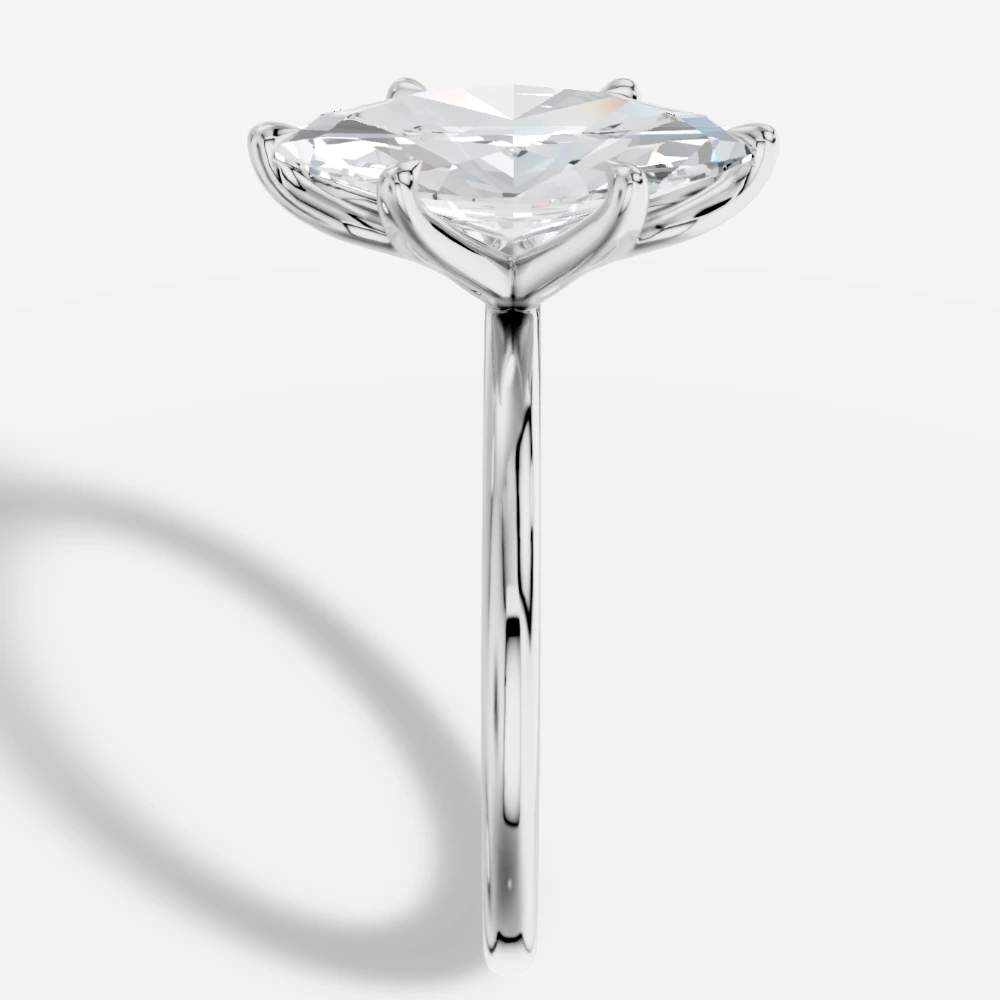 Istanbul Bague solitaire avec diamant de laboratoire taille marquise