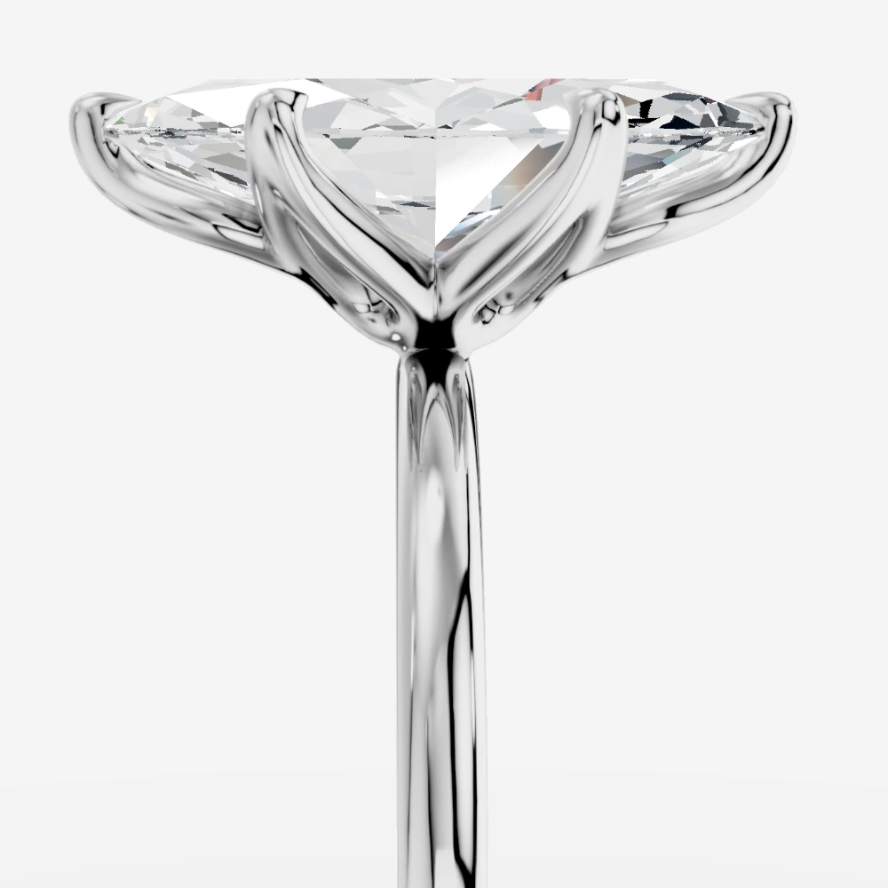 Istanbul Bague solitaire avec diamant de laboratoire taille marquise