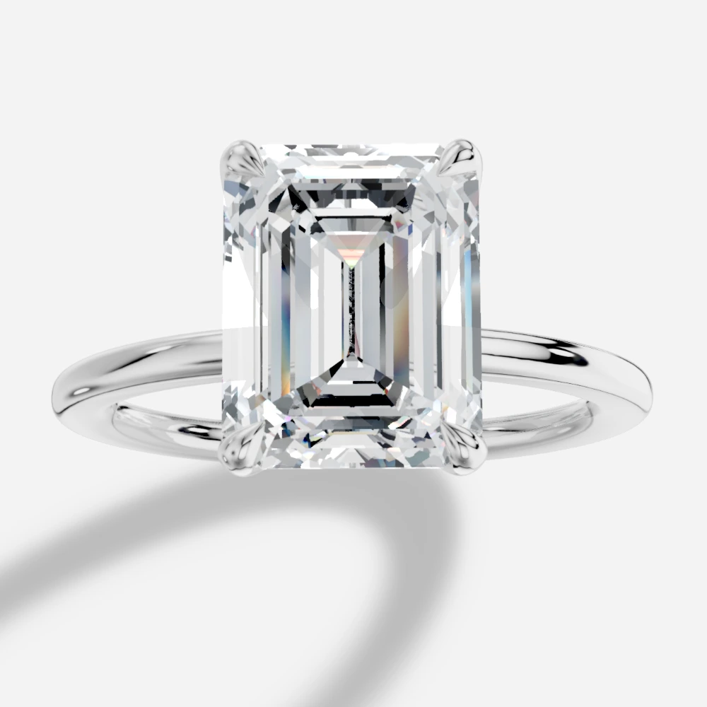Istanbul Emerald-Cut Lab-Grown Diamond Solitaire Ring