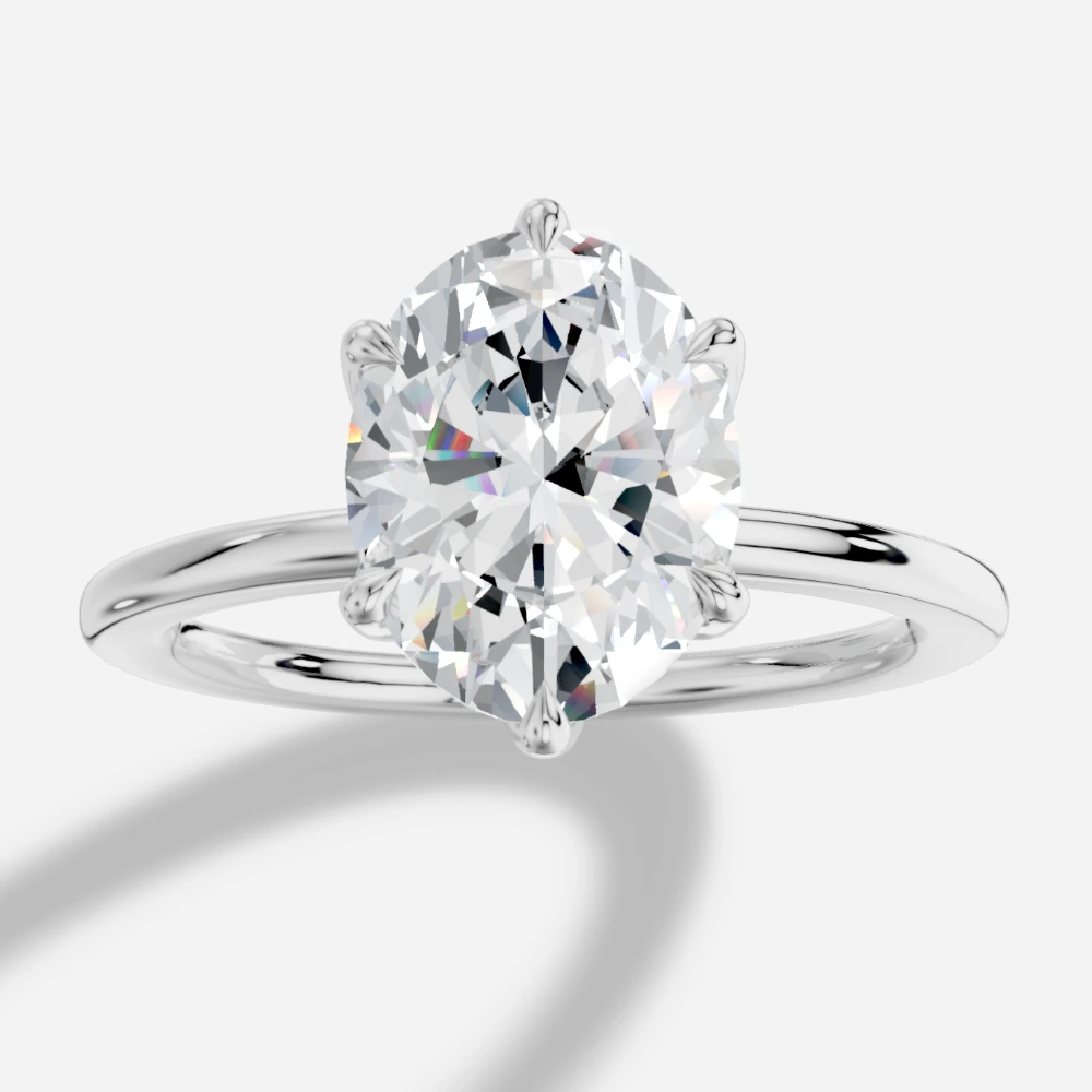 Paris Oval-Cut Lab-Grown Diamond Solitaire Ring