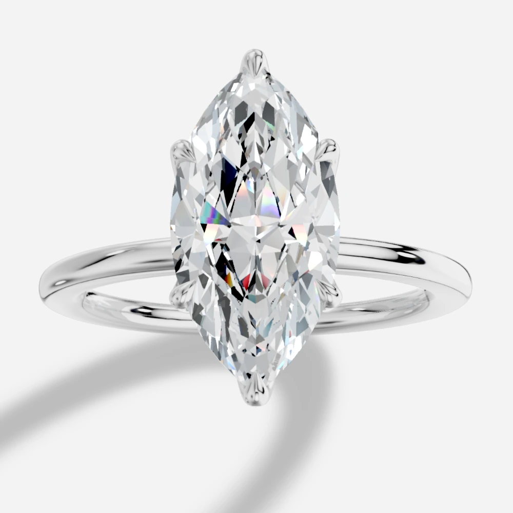 Paris Marquise-Cut Lab-Grown Diamond Solitaire Ring