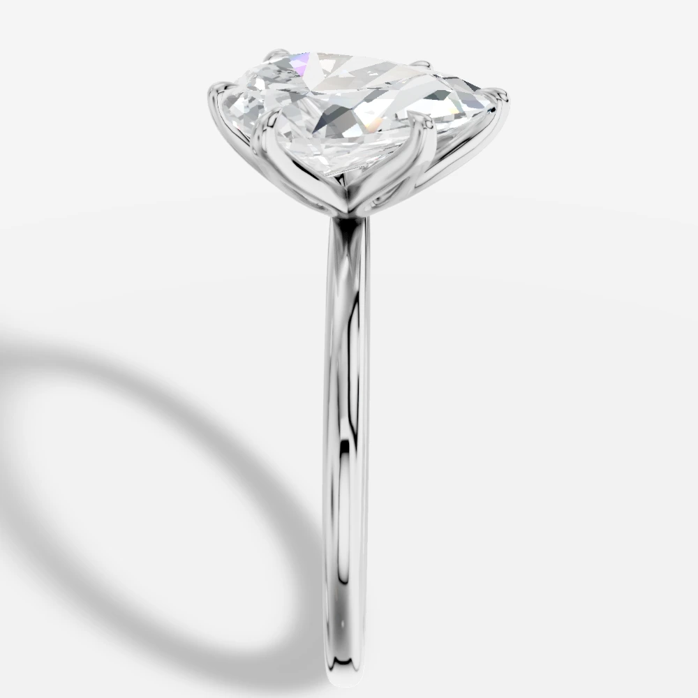Paris Anello solitario con diamante da laboratorio taglio pera