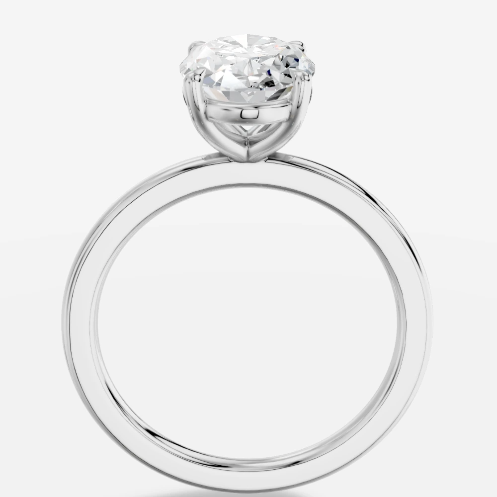 Madrid Anello solitario con diamante da laboratorio taglio ovale