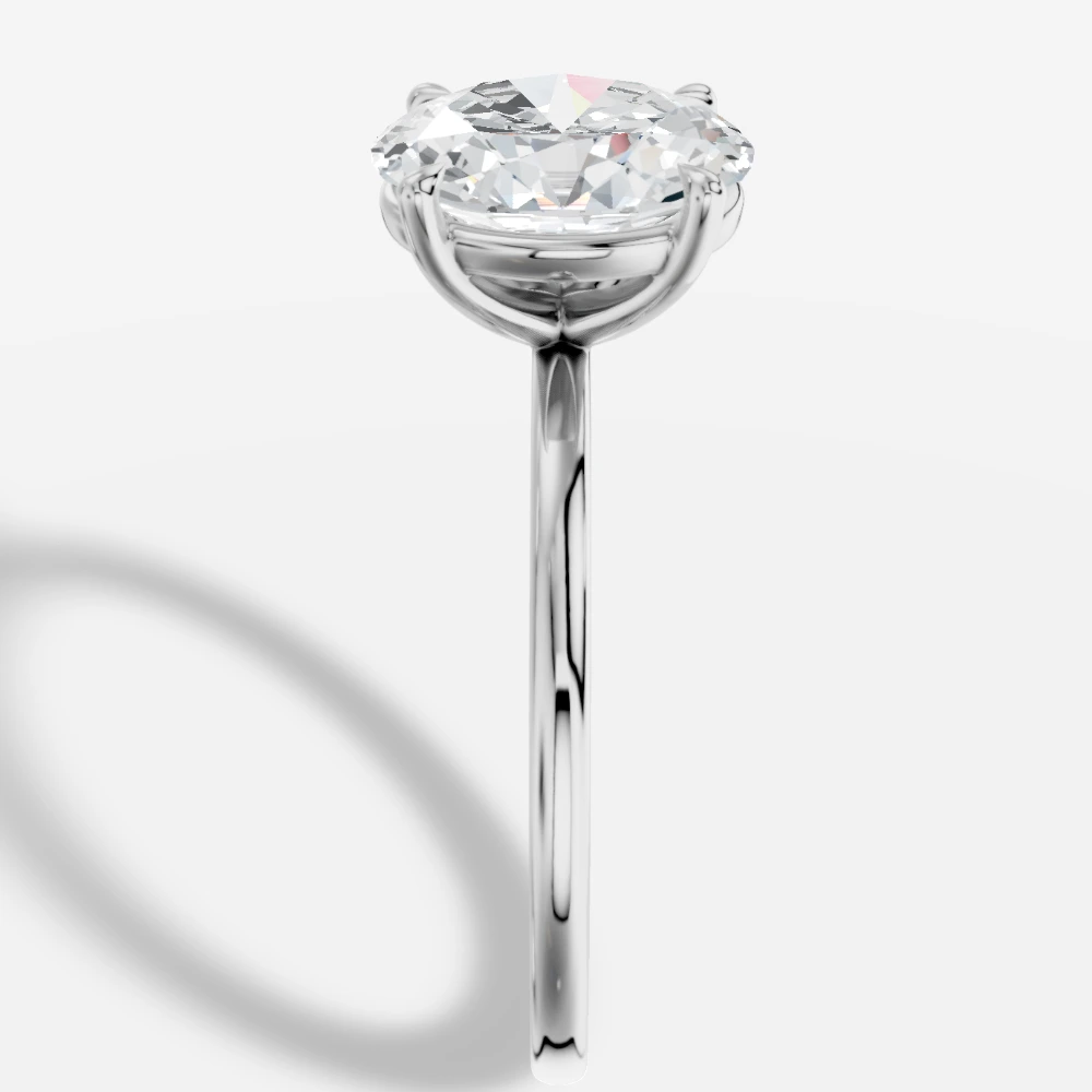 Madrid Anello solitario con diamante da laboratorio taglio ovale