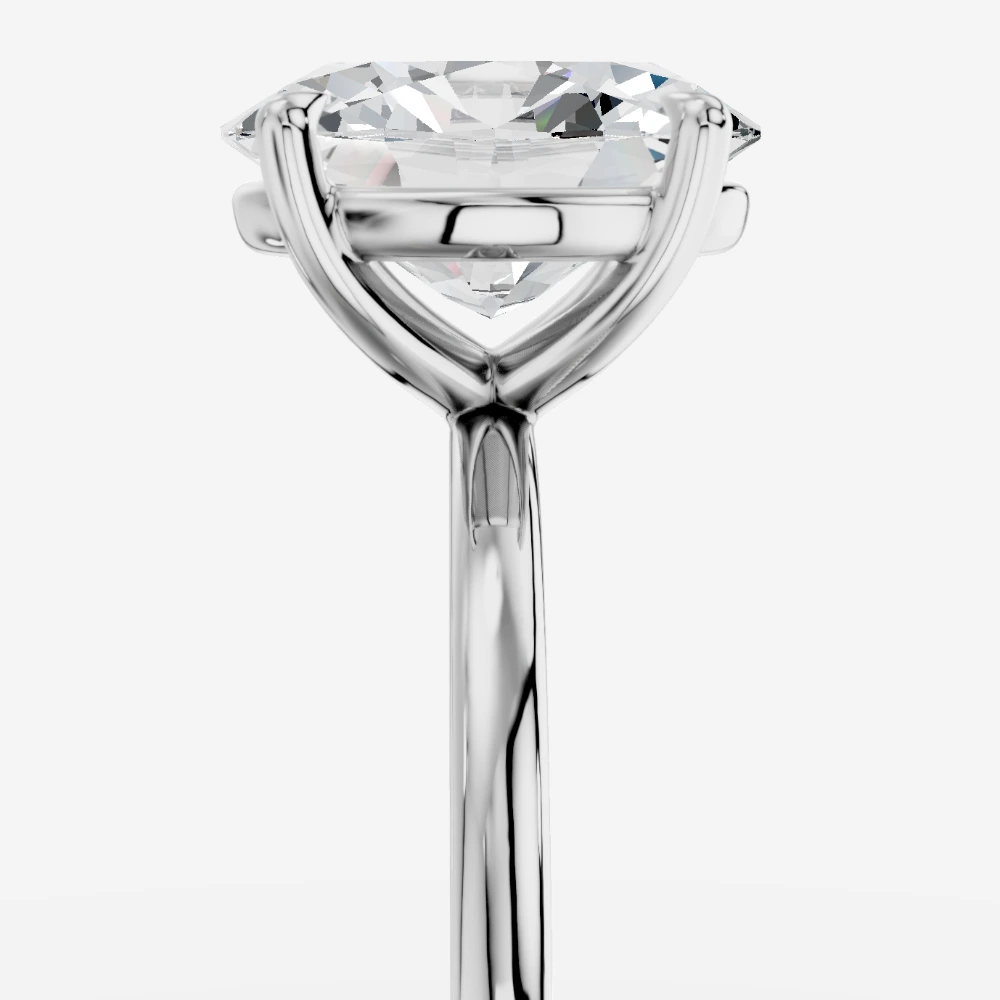 Madrid Anello solitario con diamante da laboratorio taglio ovale