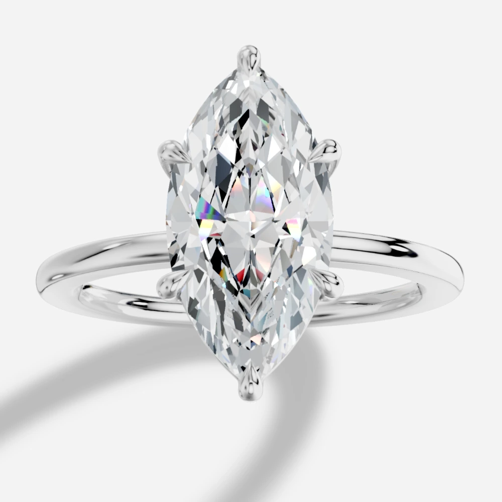 Madrid Marquise-Cut Lab-Grown Diamond Solitaire Ring