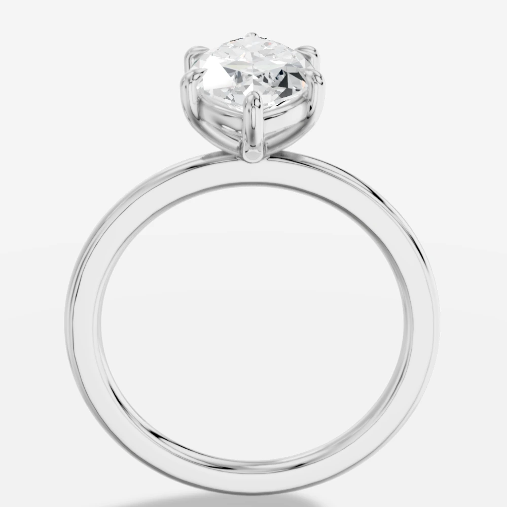 Madrid Solitär-Ring mit Labordiamant im Marquiseschliff