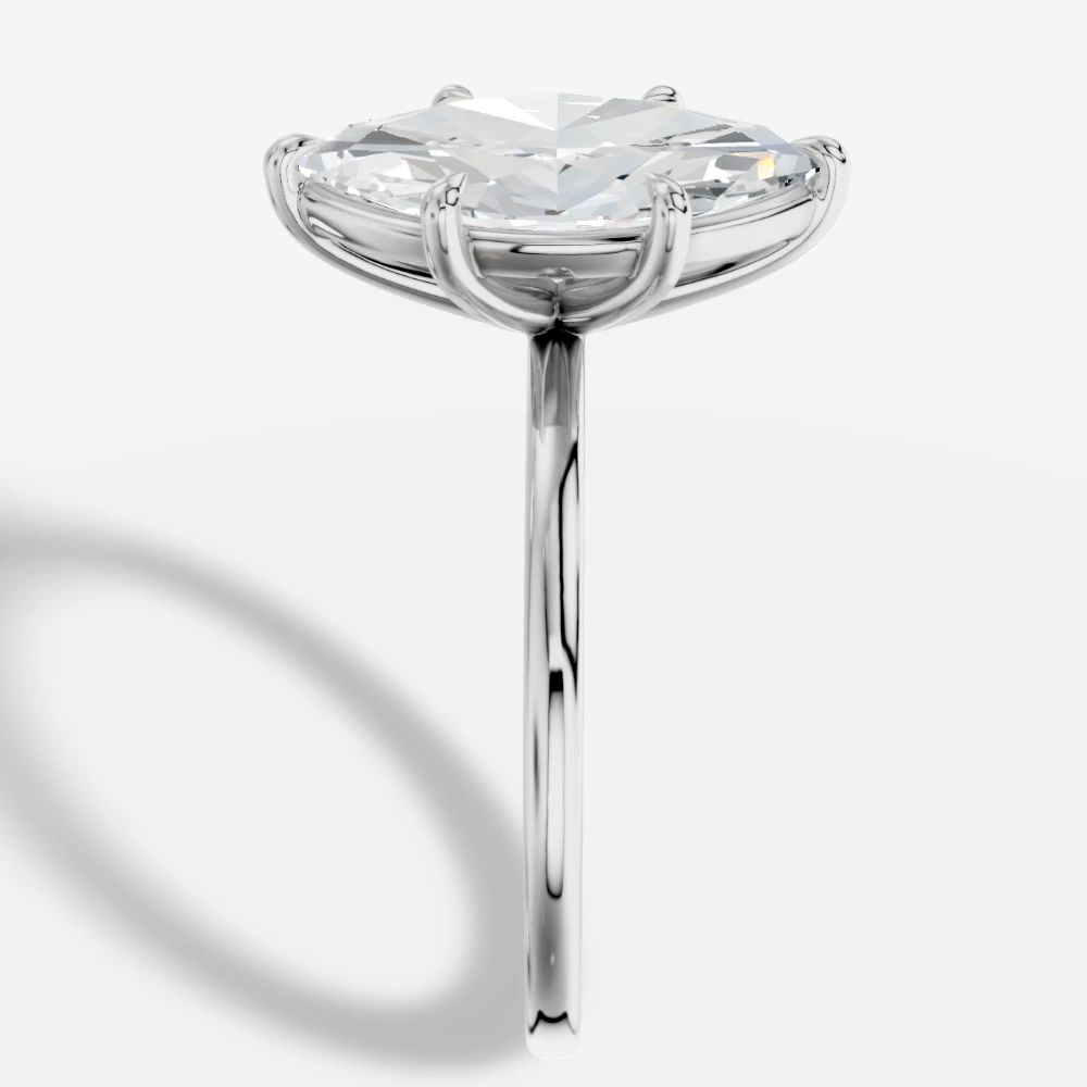 Madrid Solitär-Ring mit Labordiamant im Marquiseschliff