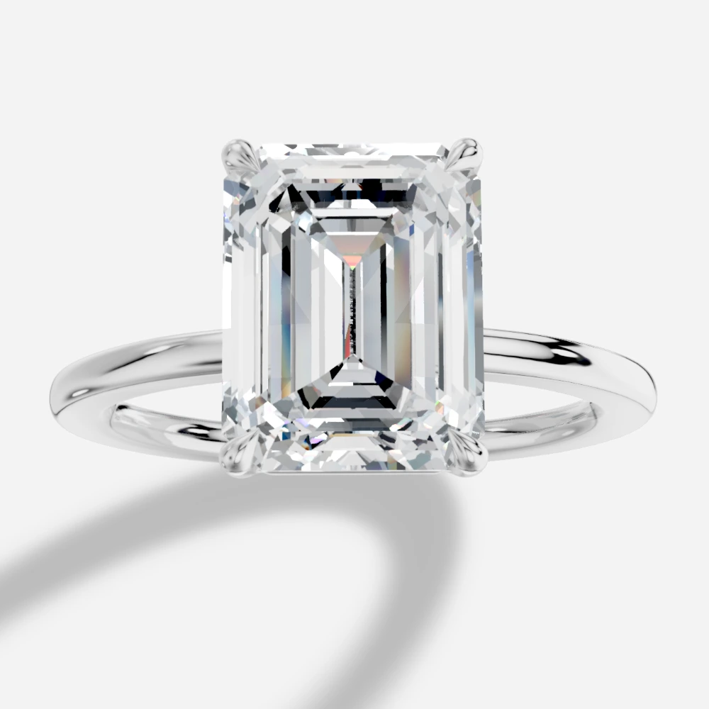 Madrid Emerald-Cut Lab-Grown Diamond Solitaire Ring