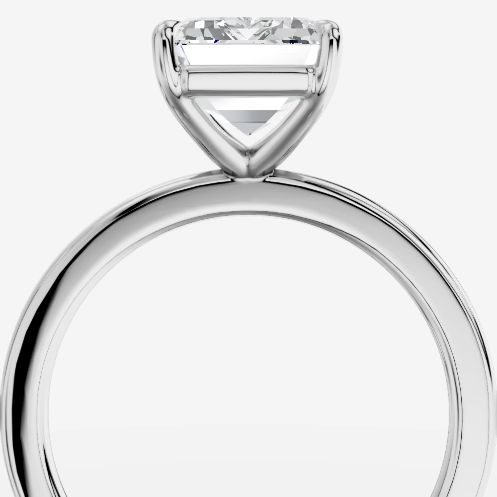 Madrid Bague solitaire avec diamant de laboratoire taille émeraude