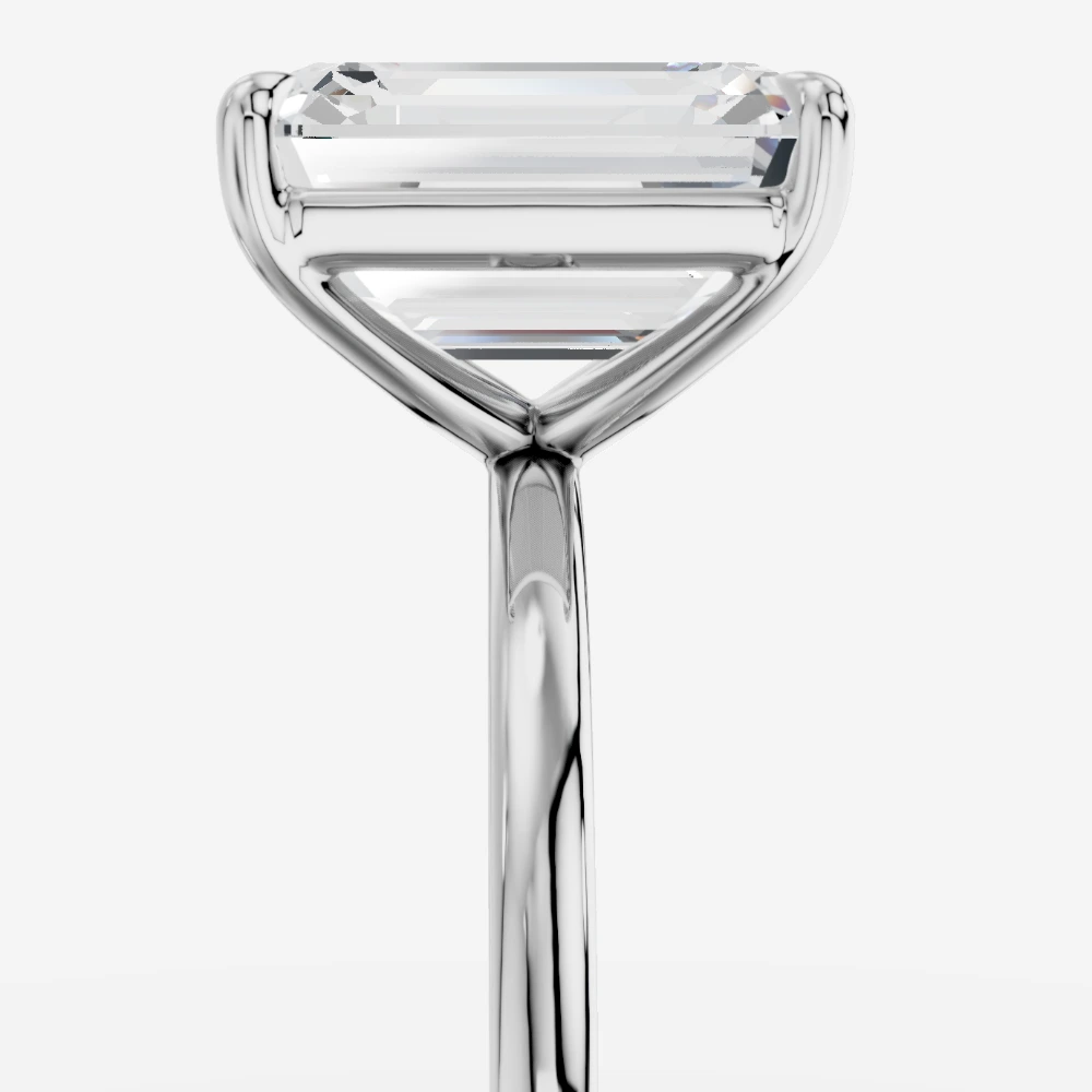 Madrid Bague solitaire avec diamant de laboratoire taille émeraude