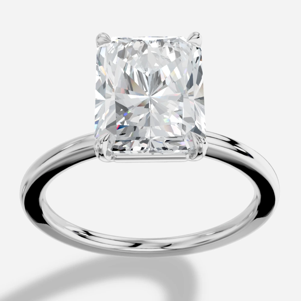 Madrid Solitærring med laboratoriedyrket diamant i radiant-slibning