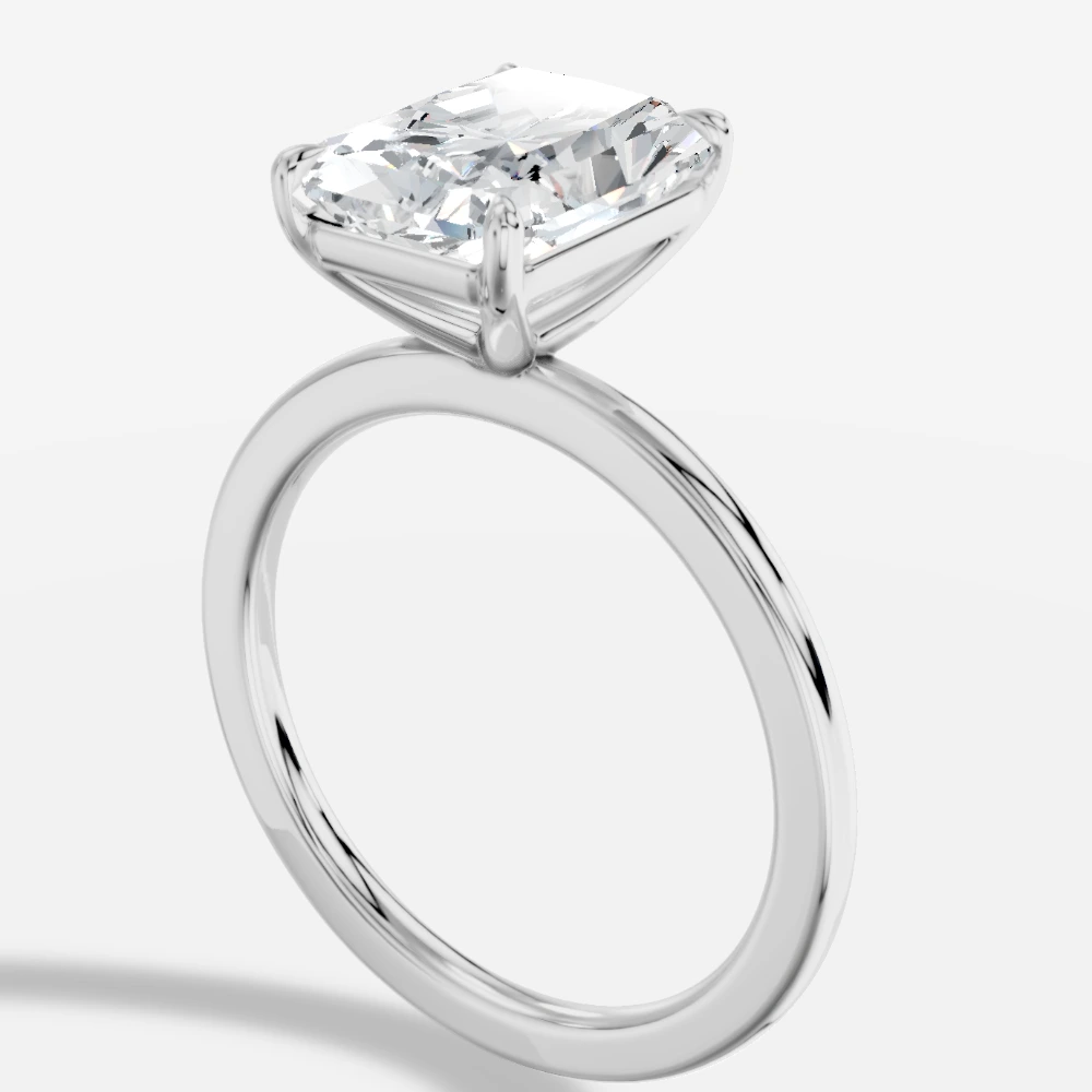 Madrid Solitærring med laboratoriedyrket diamant i radiant-slibning