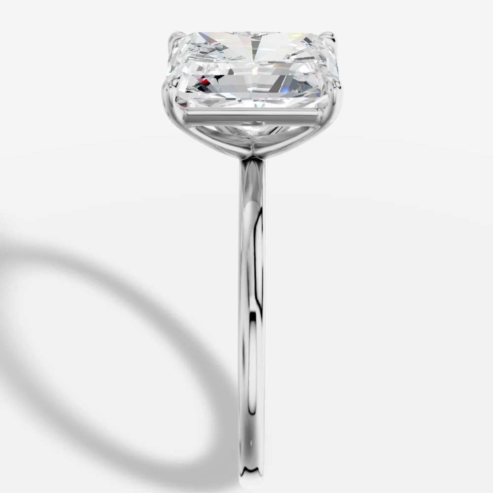 Madrid Solitærring med laboratoriedyrket diamant i radiant-slibning