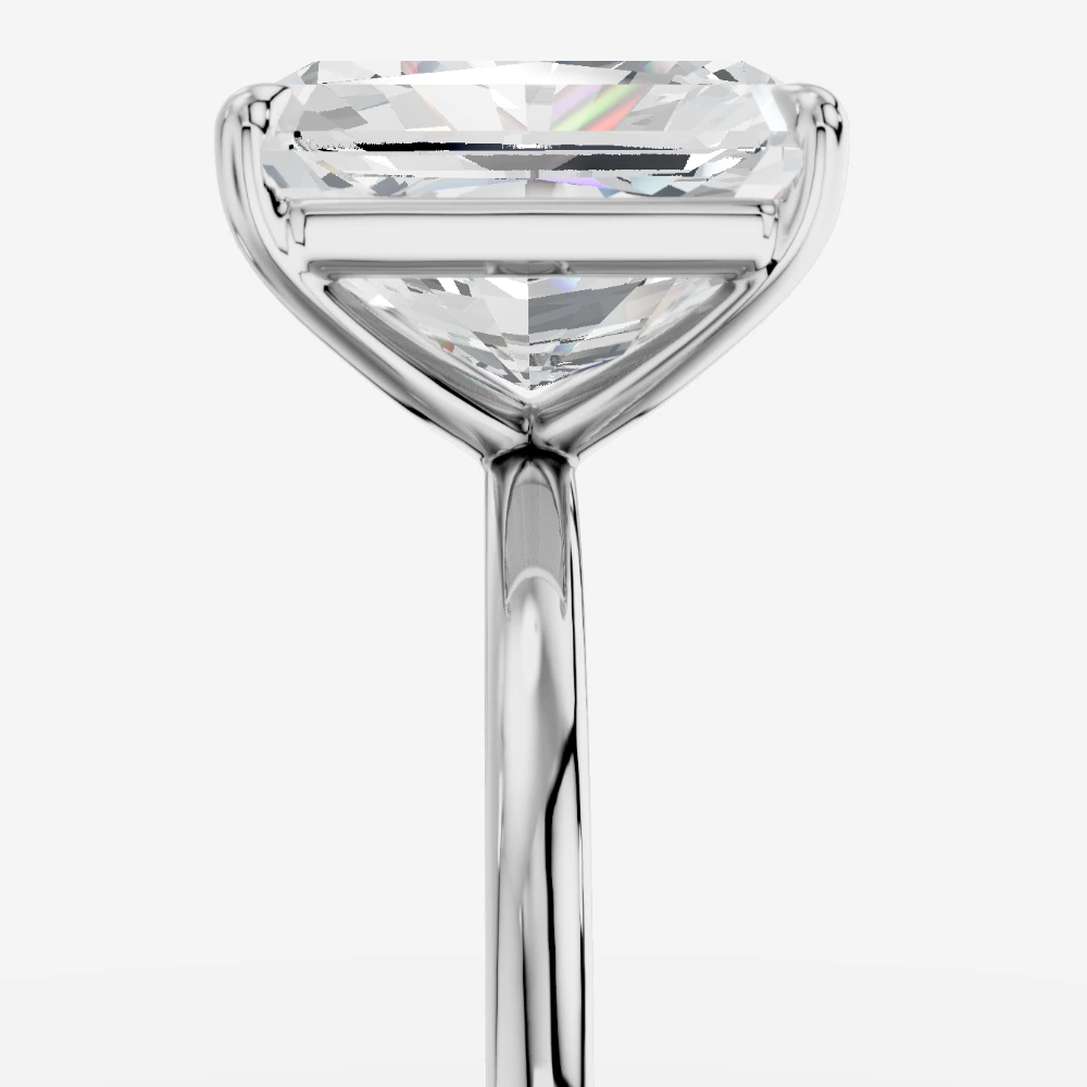 Madrid Solitærring med laboratoriedyrket diamant i radiant-slibning