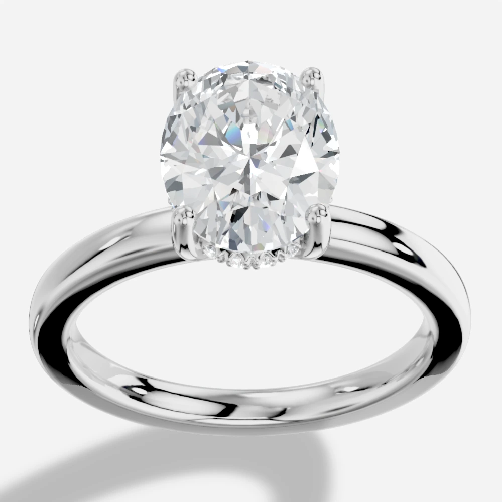Leila Oval-Cut Lab-Grown Diamond Solitaire Ring