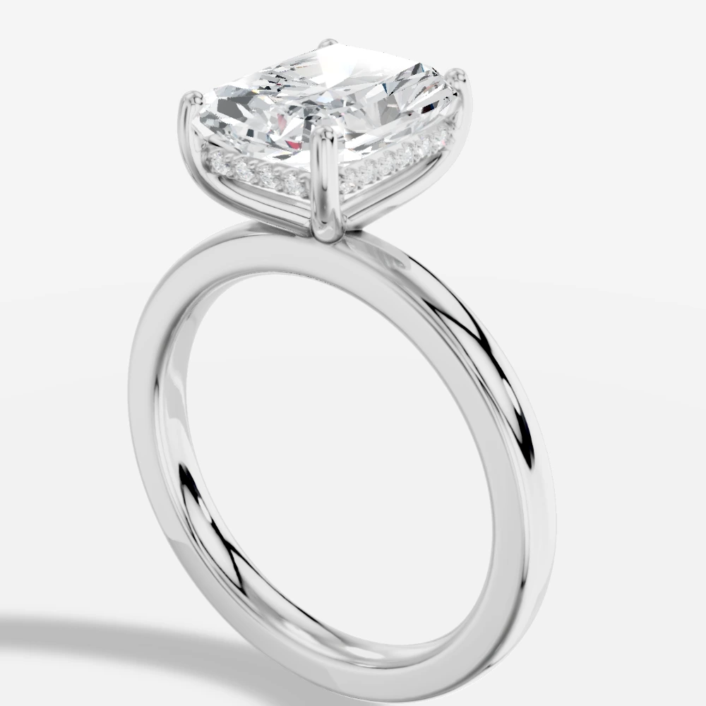 Leila Bague solitaire avec diamant de laboratoire taille radiant