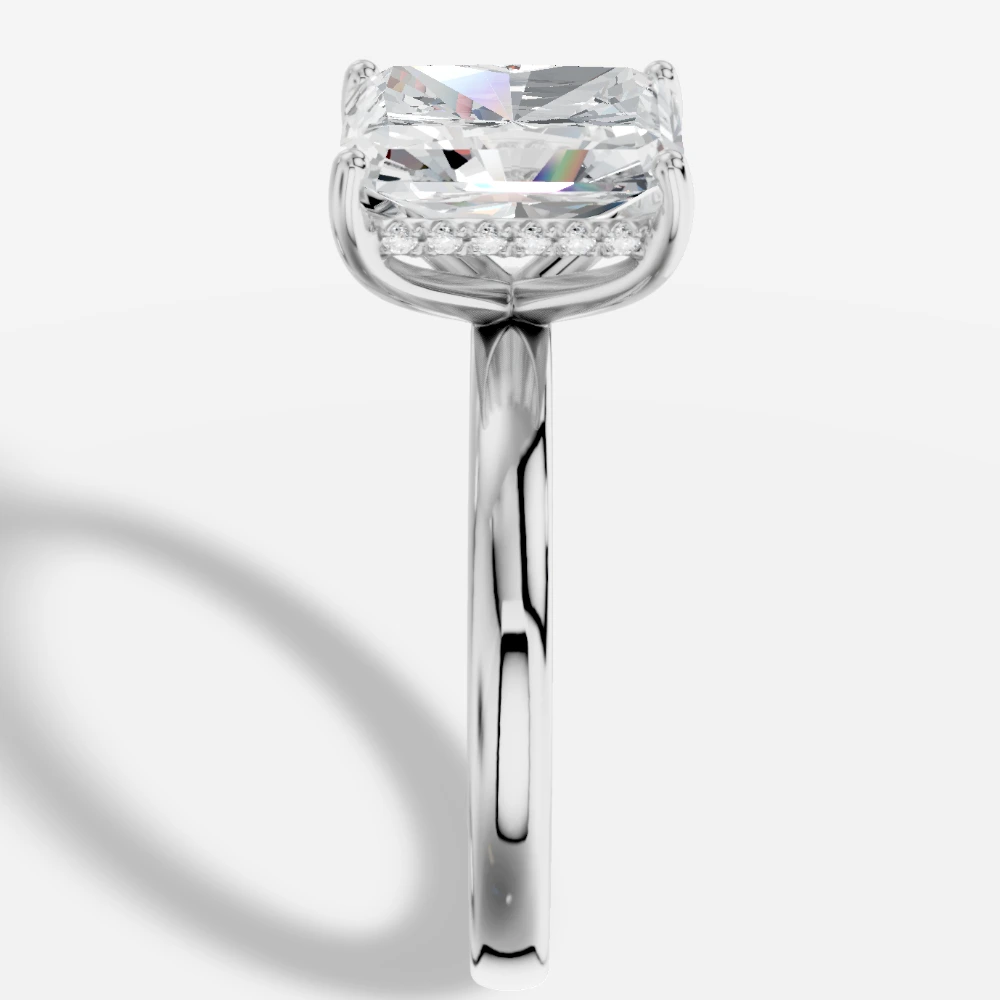 Leila Bague solitaire avec diamant de laboratoire taille radiant