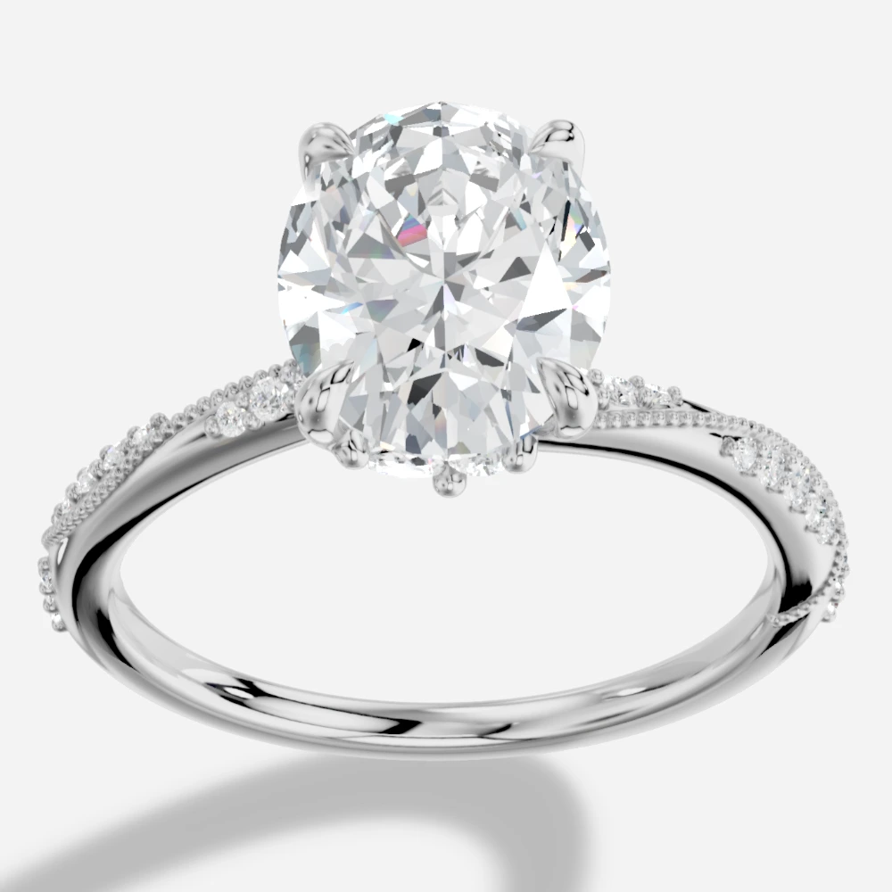 Ivy Ring met ovaal geslepen lab-grown diamant