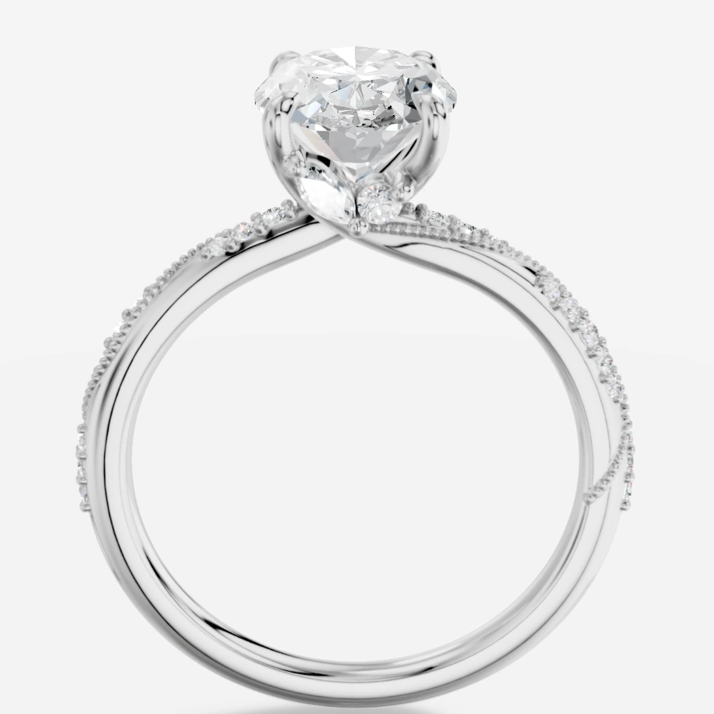 Ivy Ring met ovaal geslepen lab-grown diamant