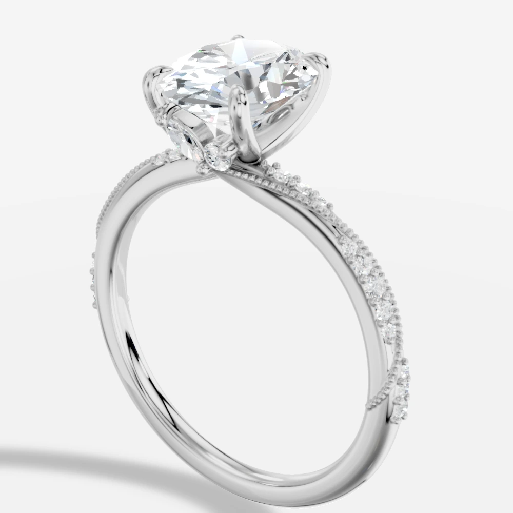 Ivy Ring met ovaal geslepen lab-grown diamant