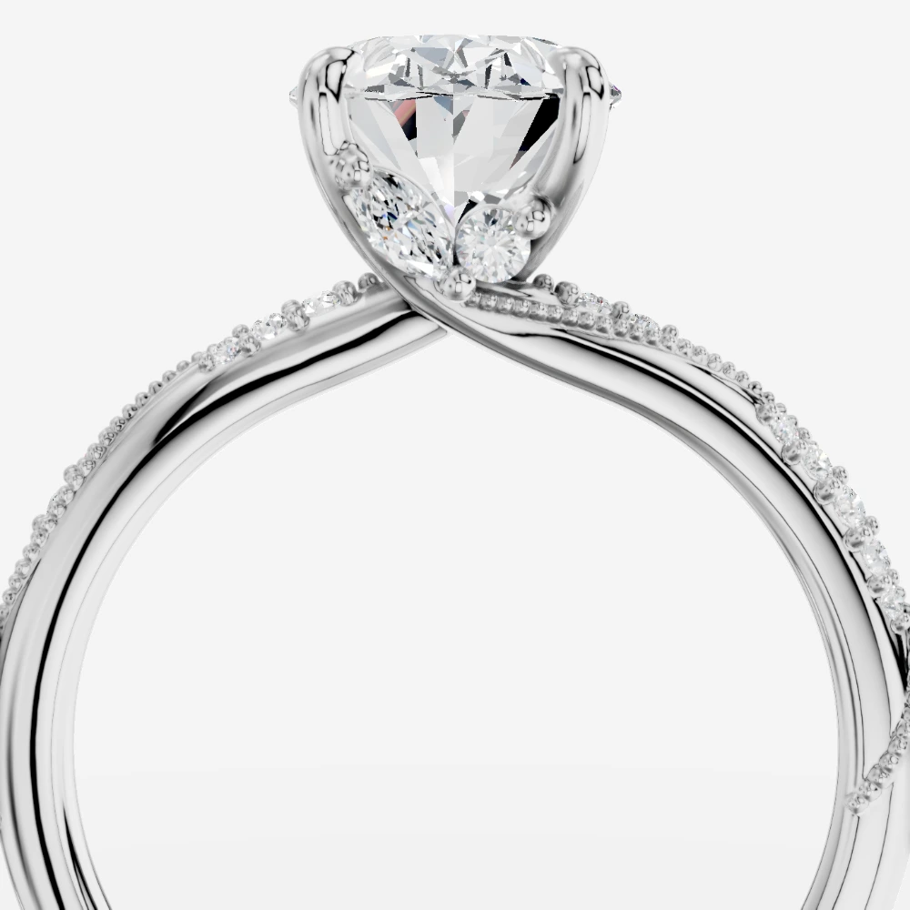 Ivy Ring met ovaal geslepen lab-grown diamant