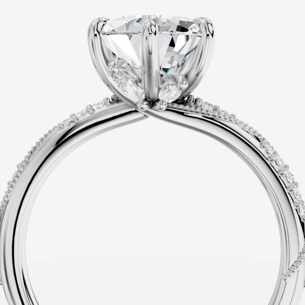 Ivy Ring med laboratoriedyrket diamant i dråbeslibning