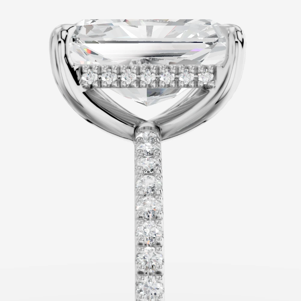 Eft4lya Bague avec diamant de laboratoire taille radiant