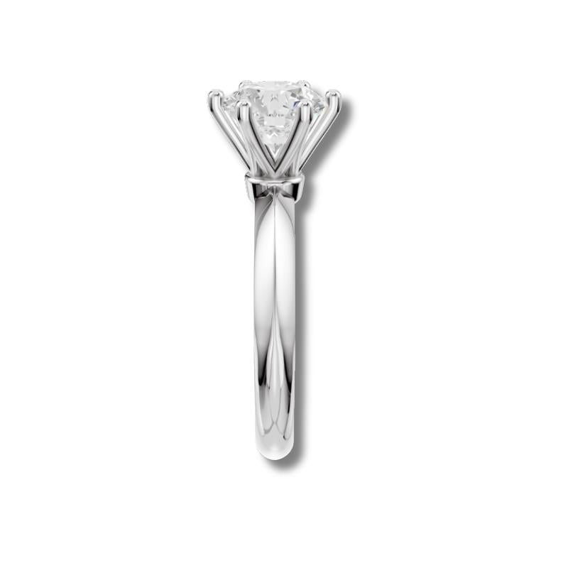 Aurora Laboratuvar Pırlantası Tektaş Yüzük · talla redonda · anillo con diamante de laboratorio
